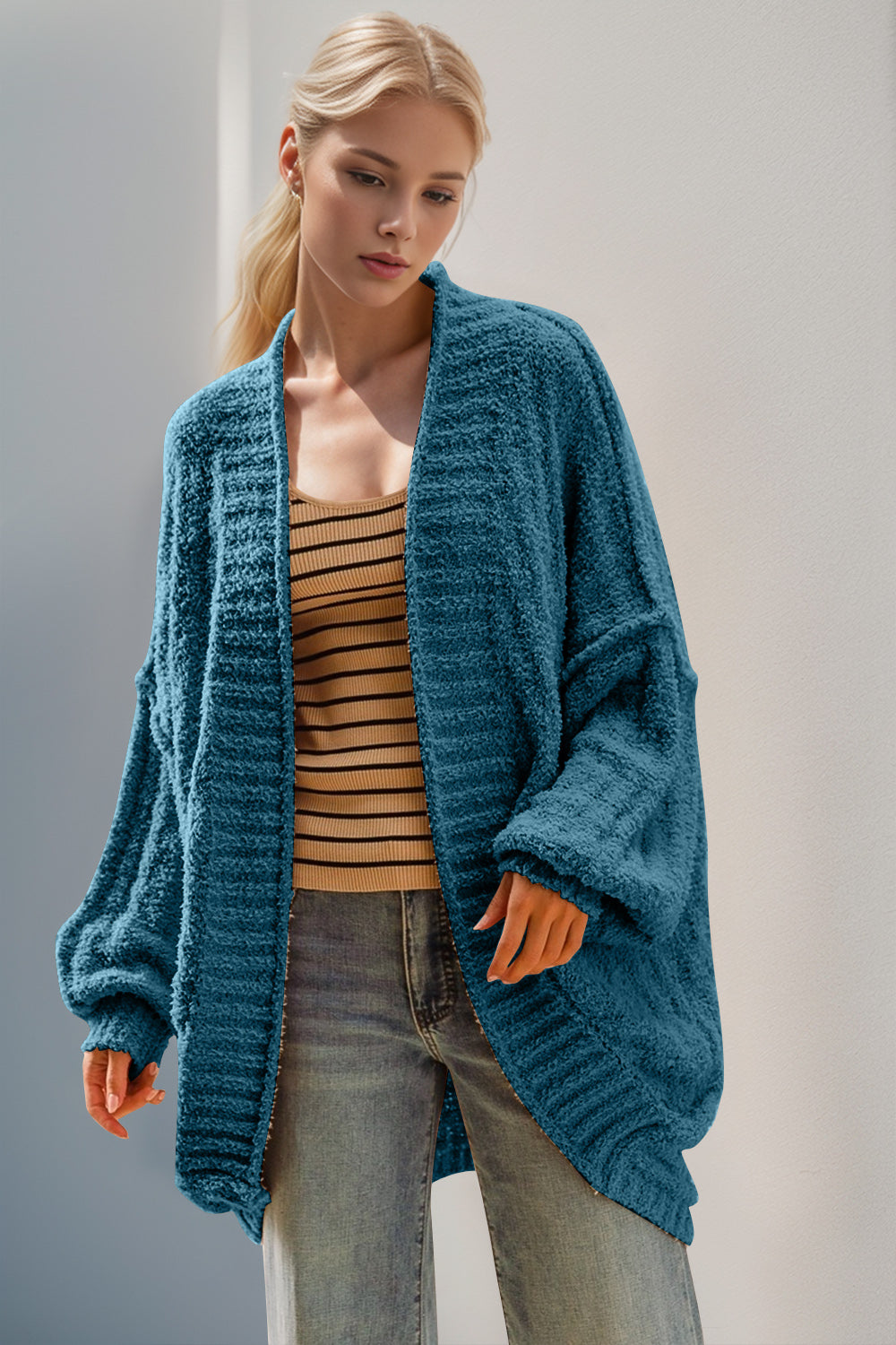 Open Front Long Sleeve Cardigan - 9 color options