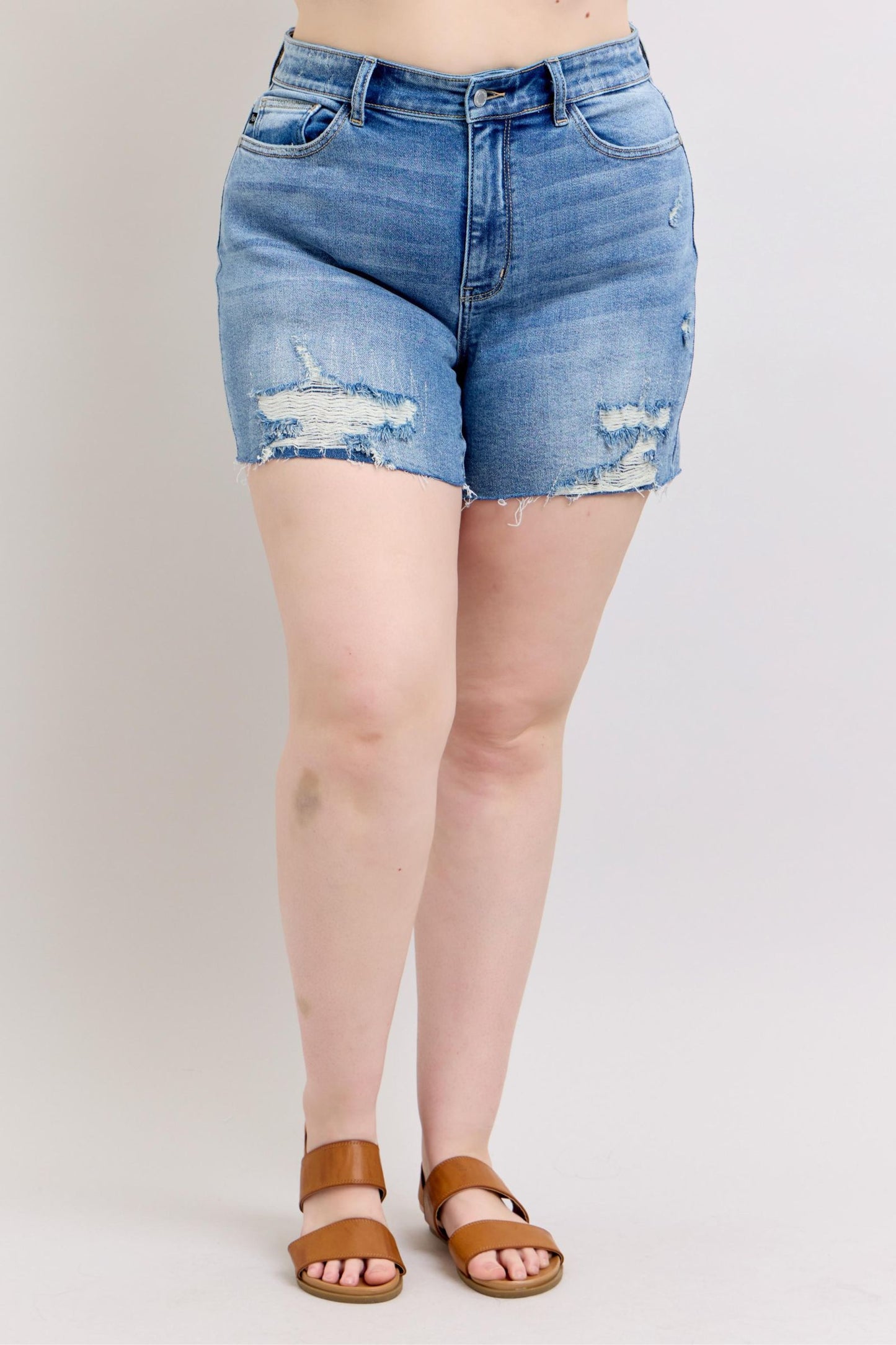 Judy Blue High Rise Distressed Cutoff Shorts