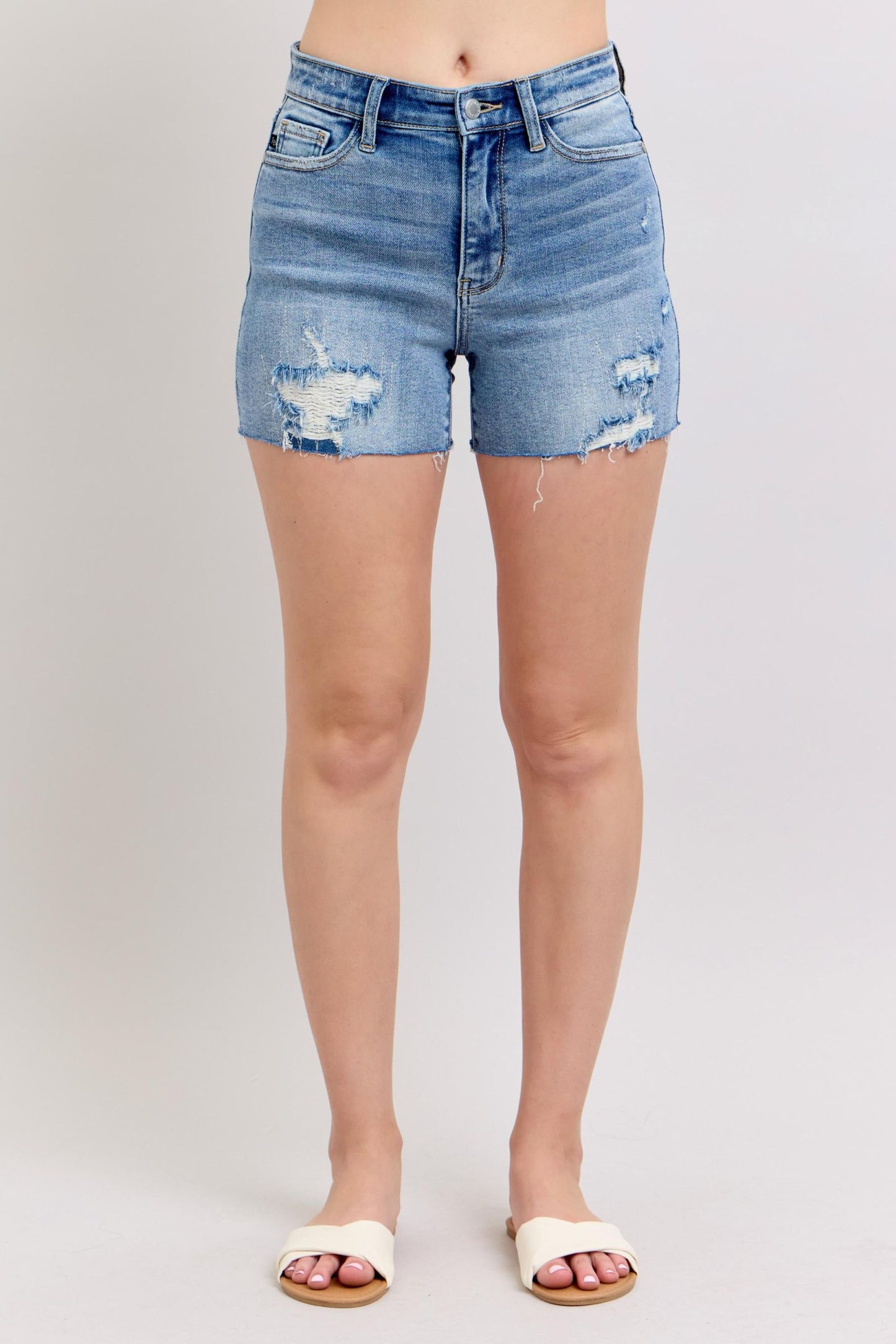 Judy Blue High Rise Distressed Cutoff Shorts
