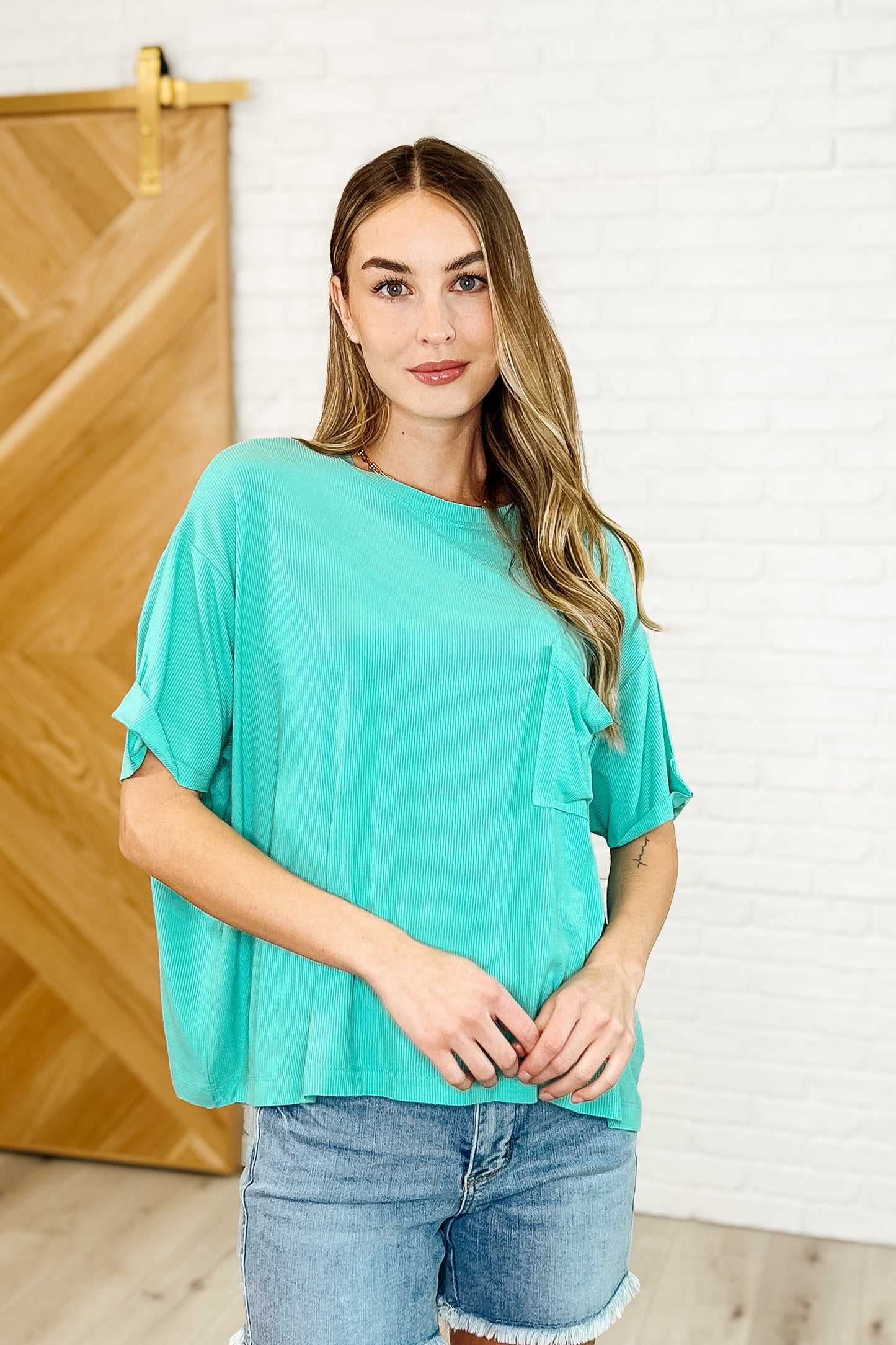 Zenana Relaxed Tee in Mint