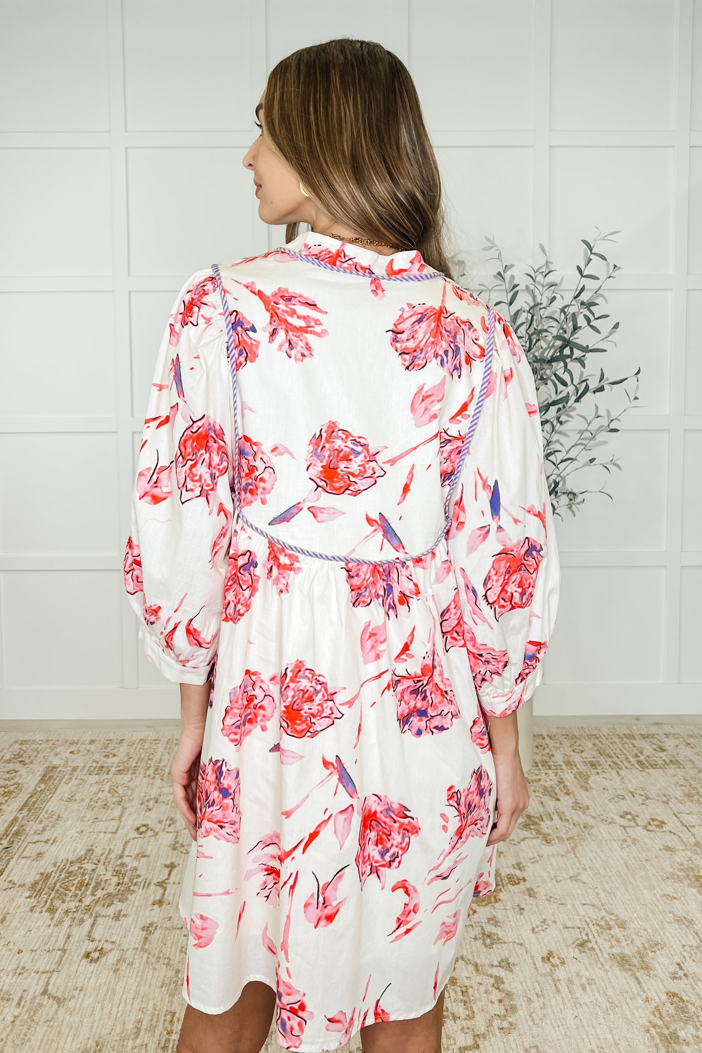 Floral Cotton Puff Sleeve Dress with Pockets – Lined, Lightweight & Romantic