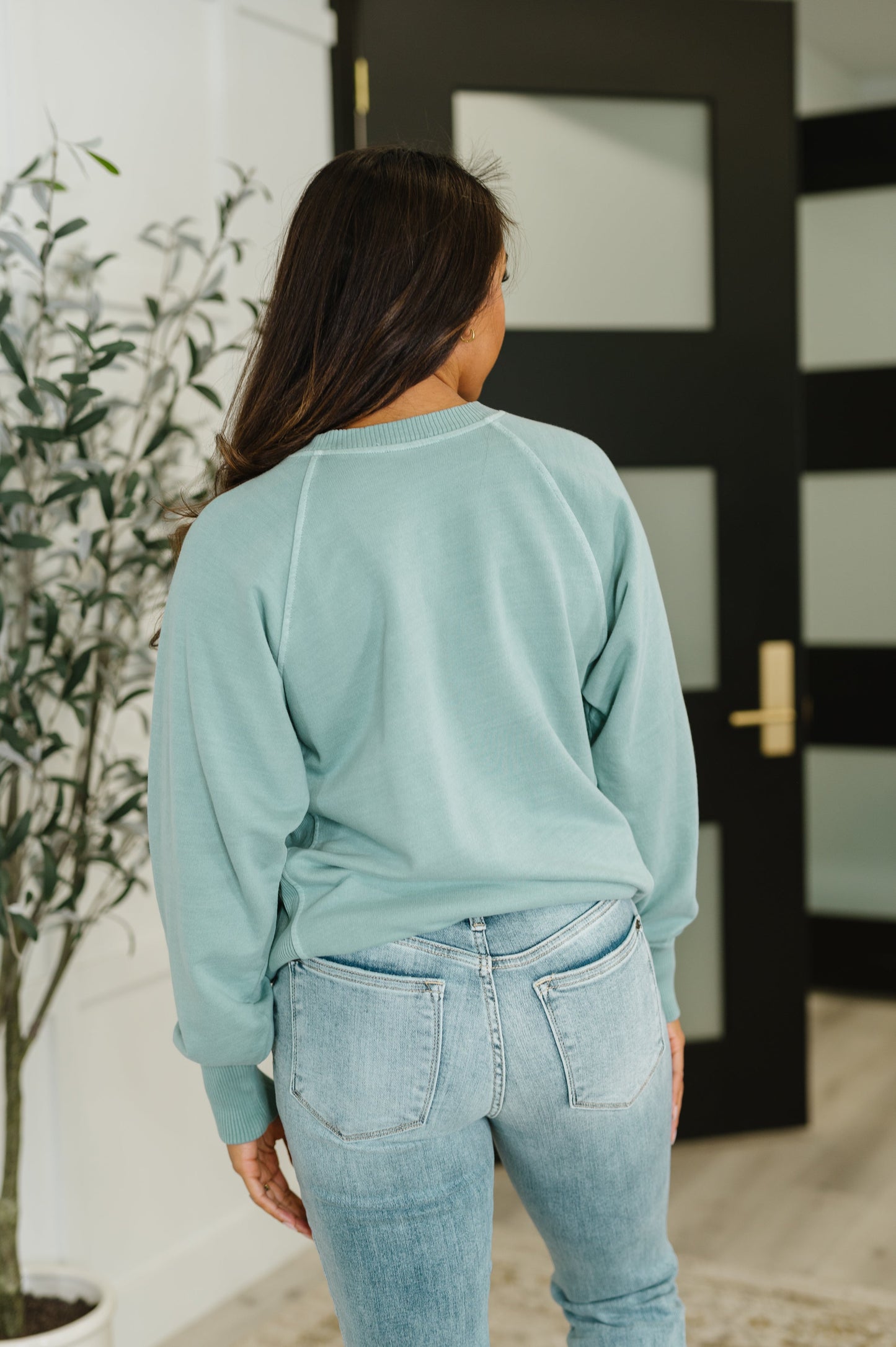 Zenana Relaxed Pullover in Ash Blue