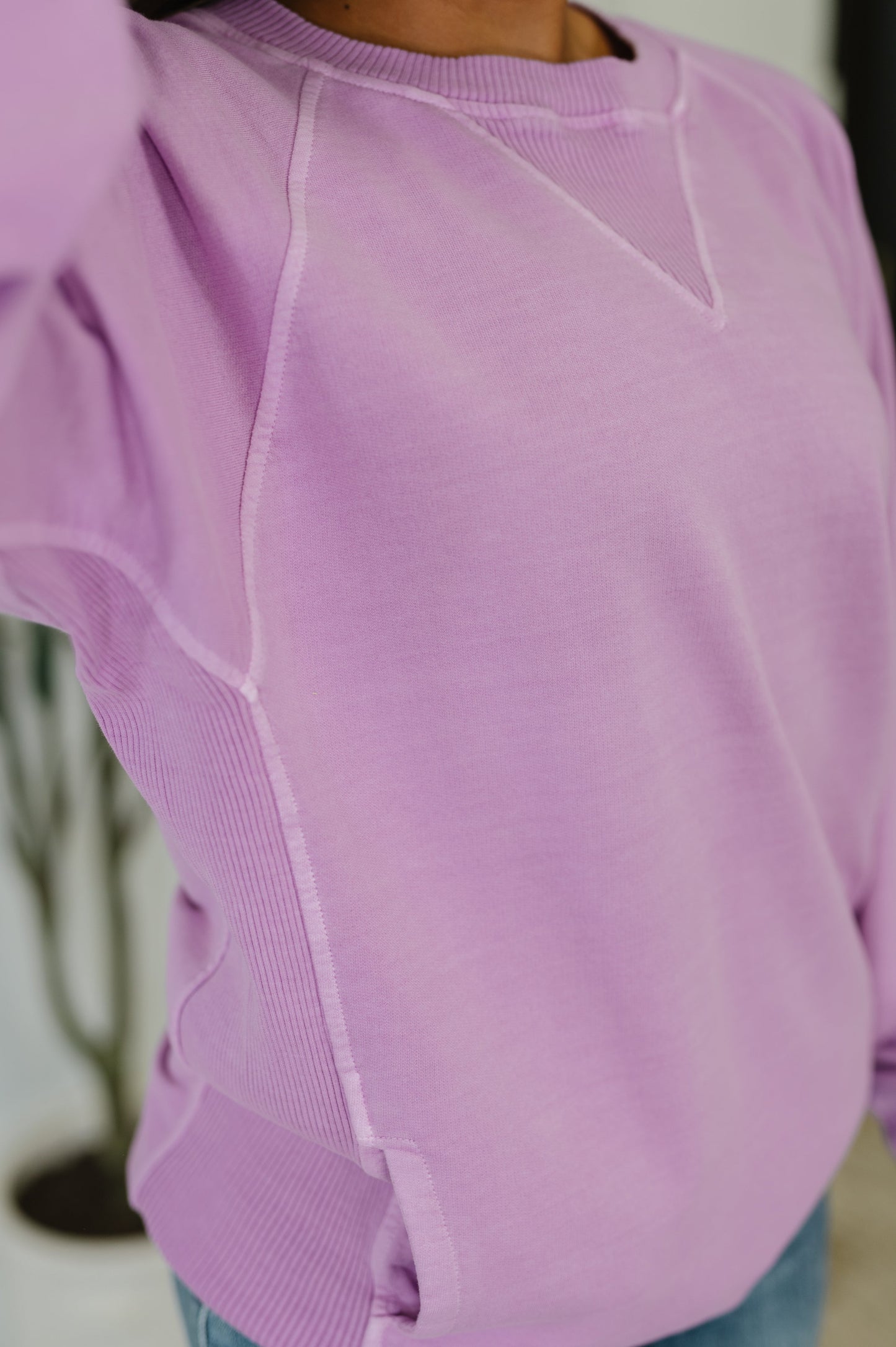 Zenana Relaxed Pullover in Lavender
