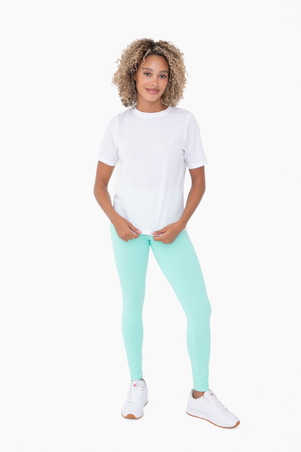 Mono B White Round Neck T-Shirt – Classic Short Sleeve Everyday Essential