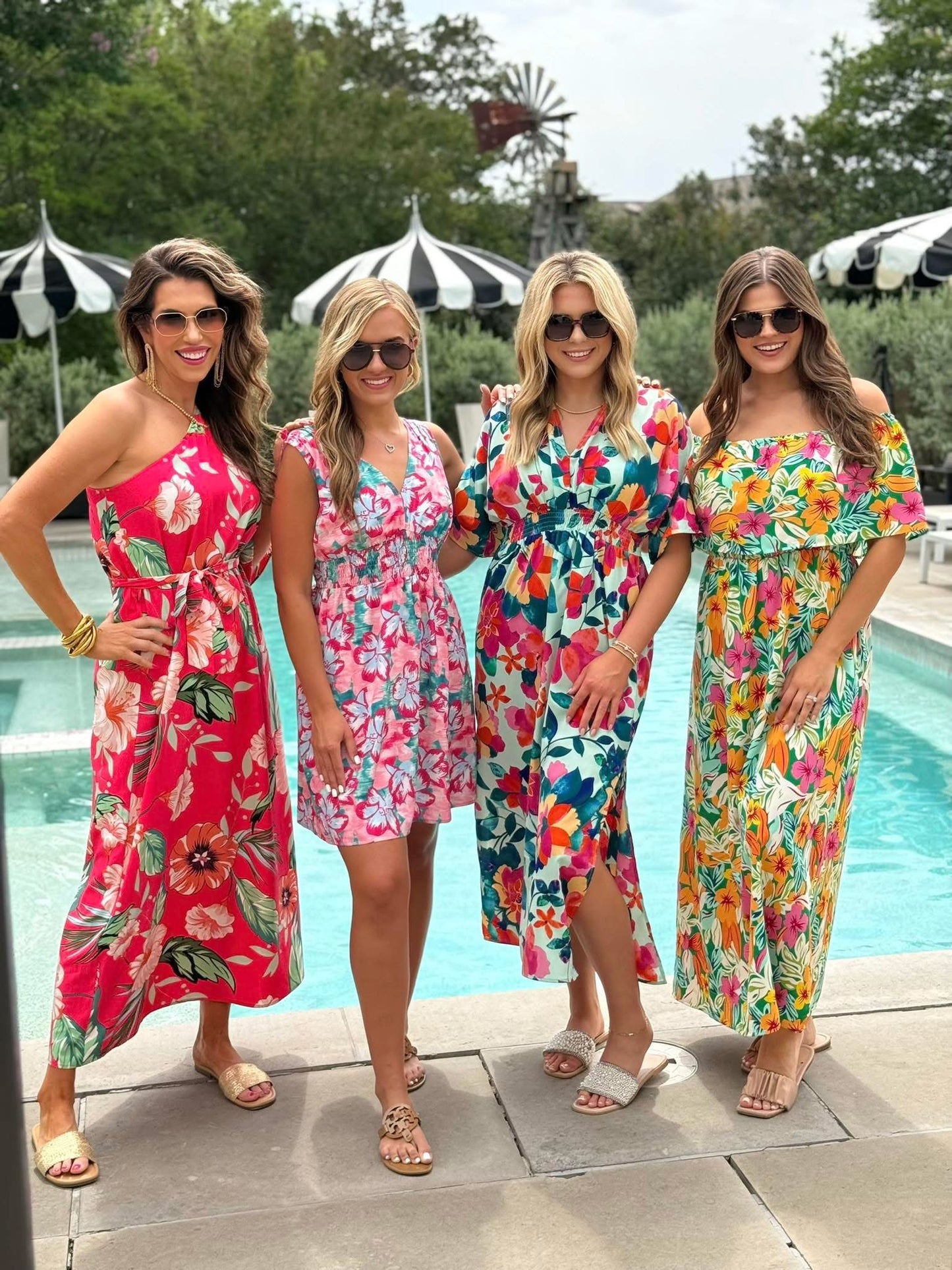 Ocean Mist Floral Dress