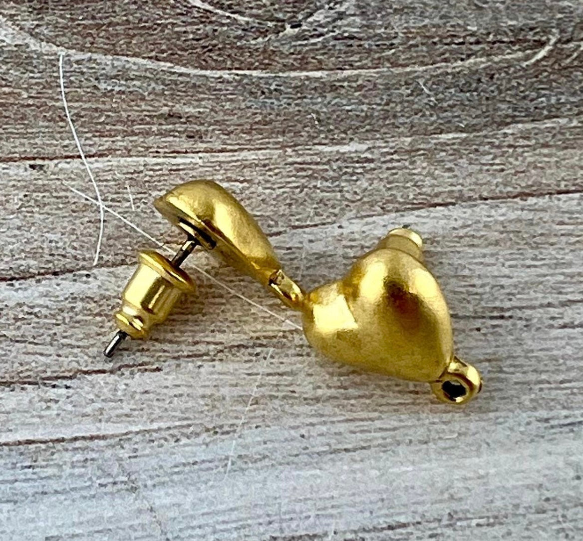 Antique Gold Heart Earrings
