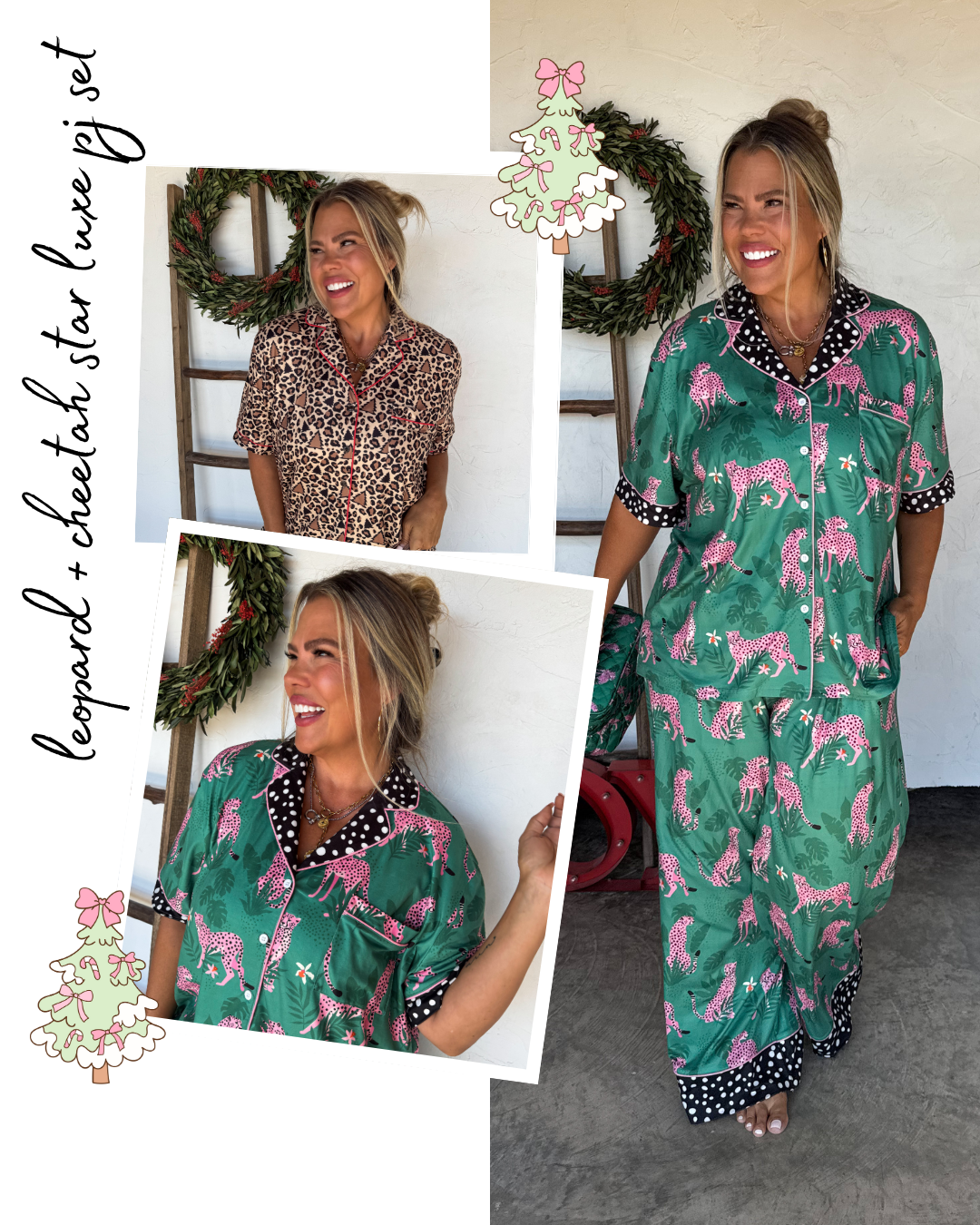 Pre Order: Cheetah and Leopard Star Luxe PJ Set