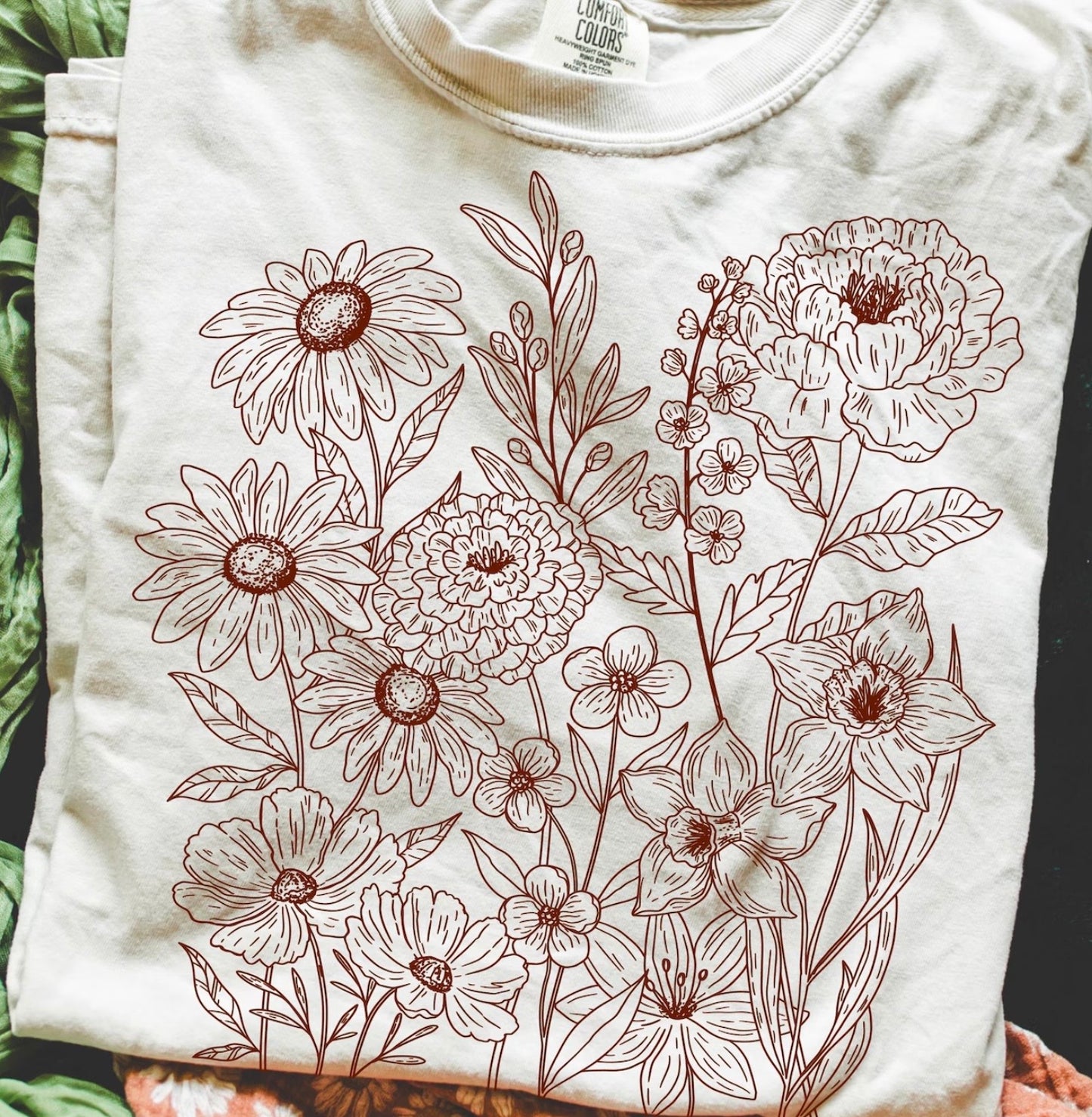 Boho Floral Graphic Tee or Sweatshirt