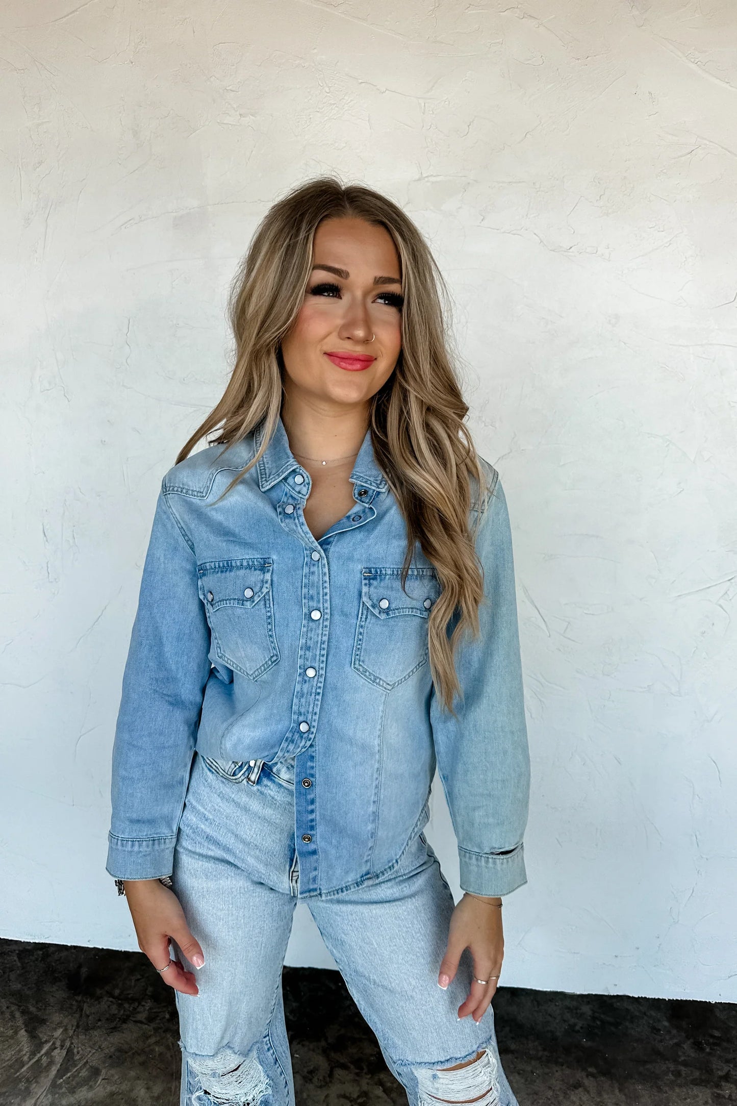 Pre Order: Dolly Denim Top