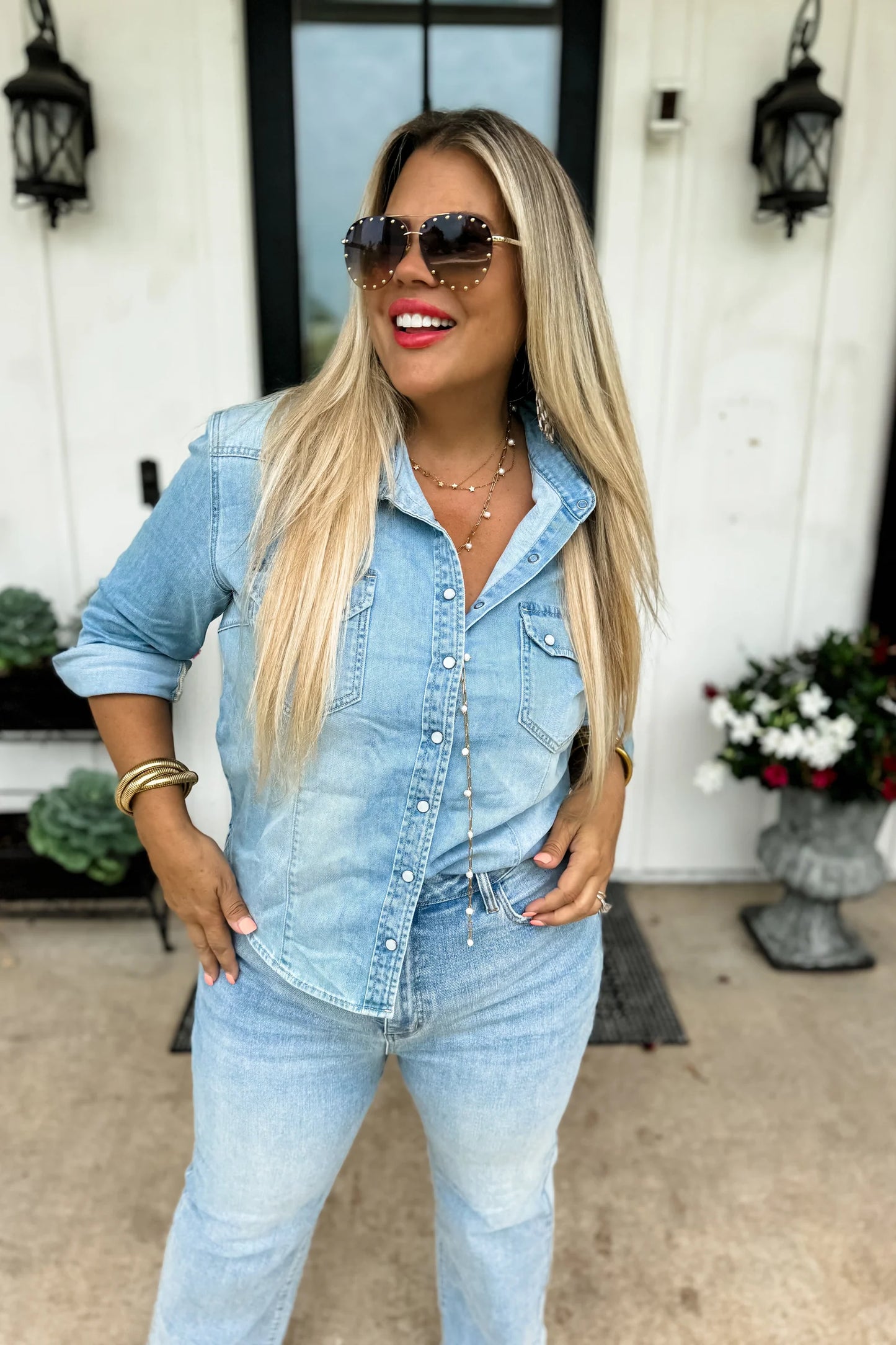 Pre Order: Dolly Denim Top