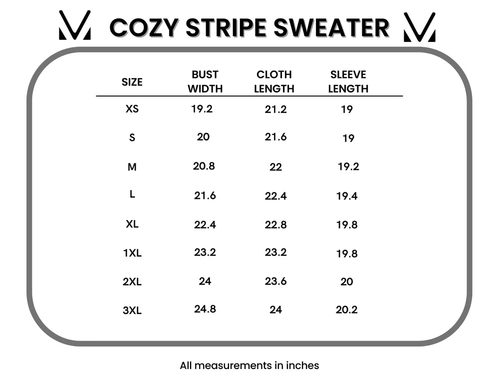 Cozy Grey and White Stripe Sweater