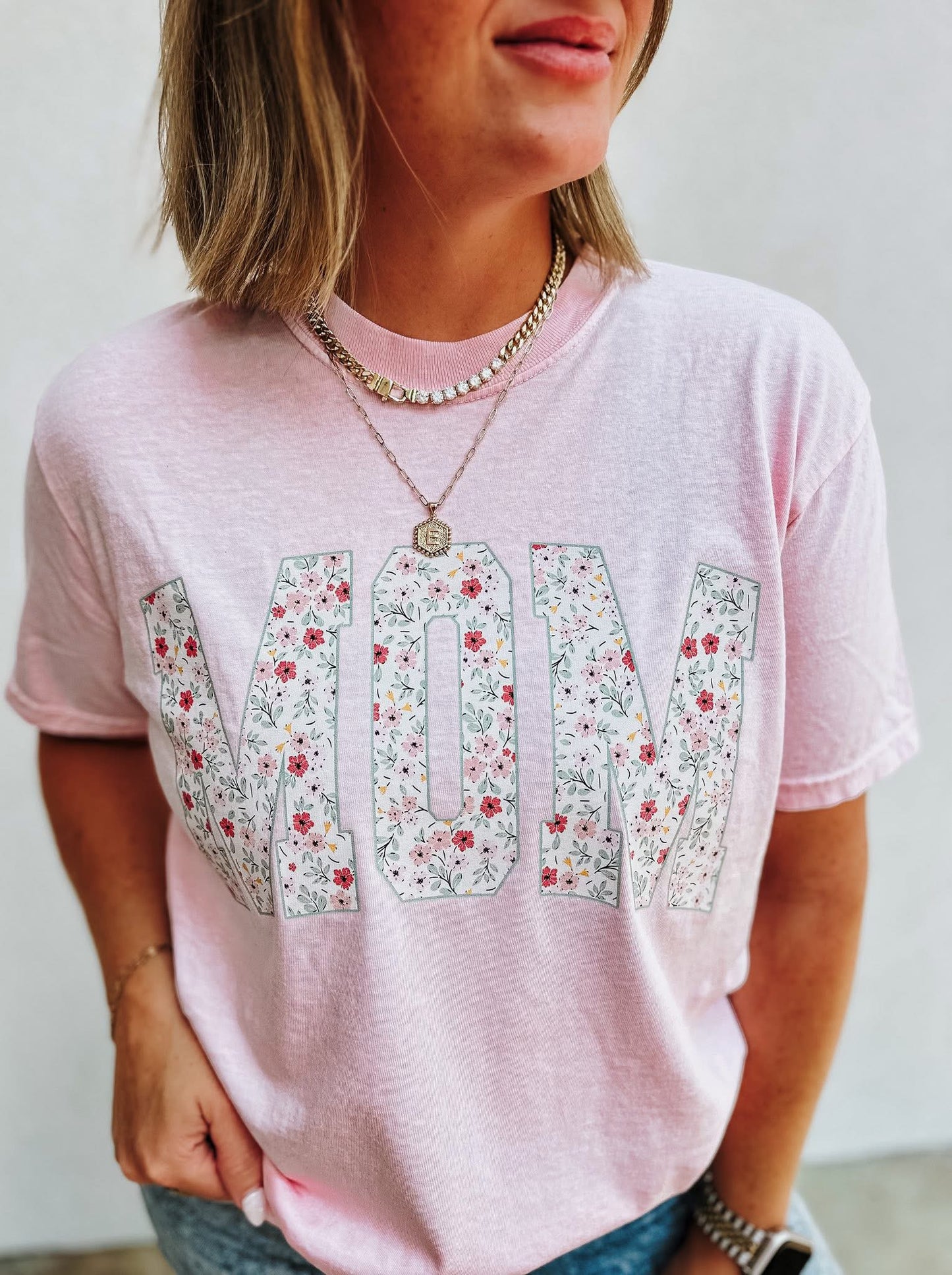 Mom Floral Graphic Tee