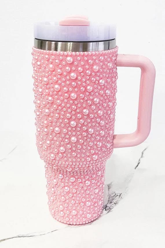40 oz. Pink Pearl Stainless Steel Tumbler