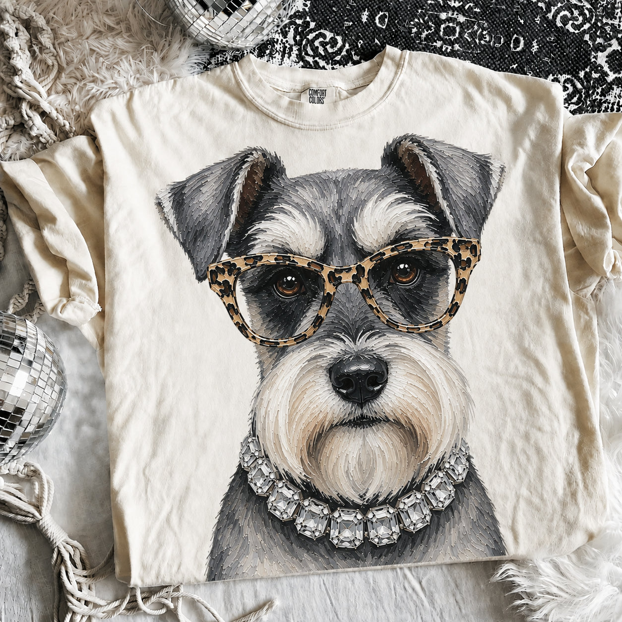 Ivory Boujee Grey Schnauzer Graphic Tee or Sweatshirt