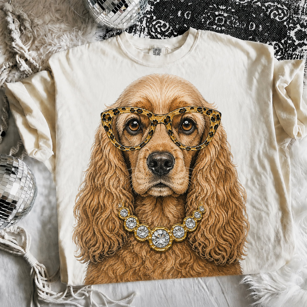 Ivory Boujee Cocker Spaniel Graphic Tee or Sweatshirt