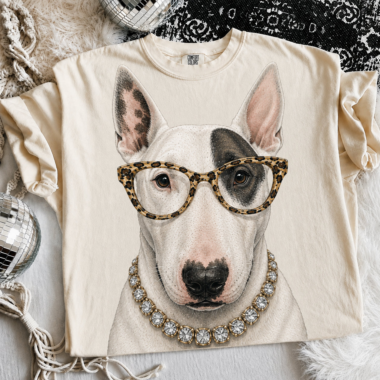 Ivory Boujee English Bull Terrier Graphic Tee or Sweatshirt