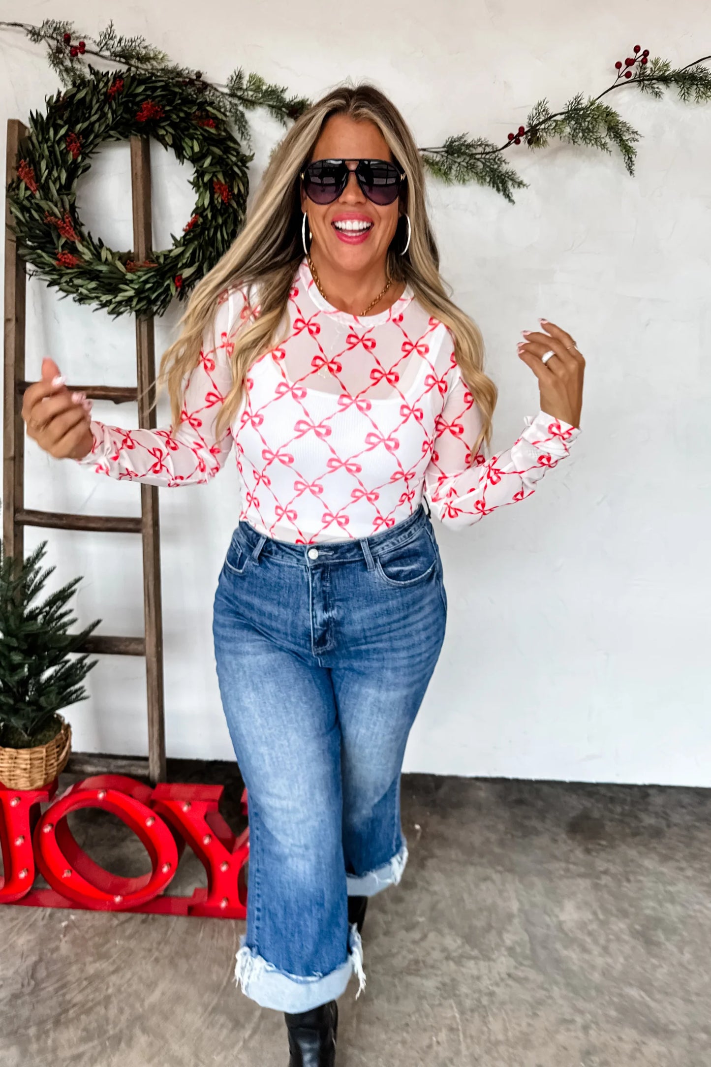 Pre Order: Christmas Dress It Up Mesh Tops