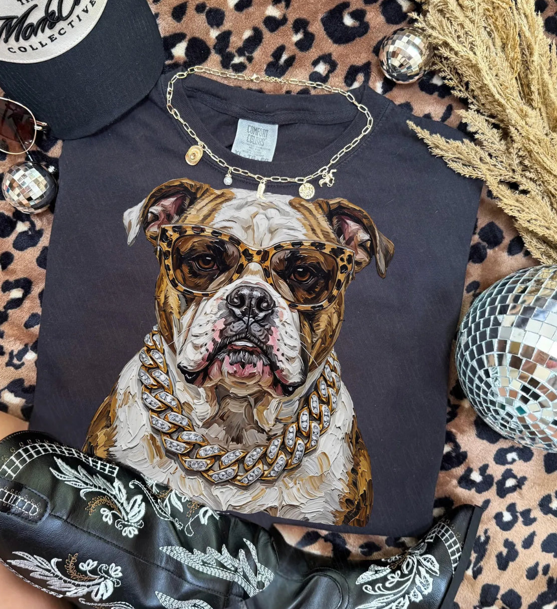 Black Boujee Bulldog Graphic Tee or Sweatshirt