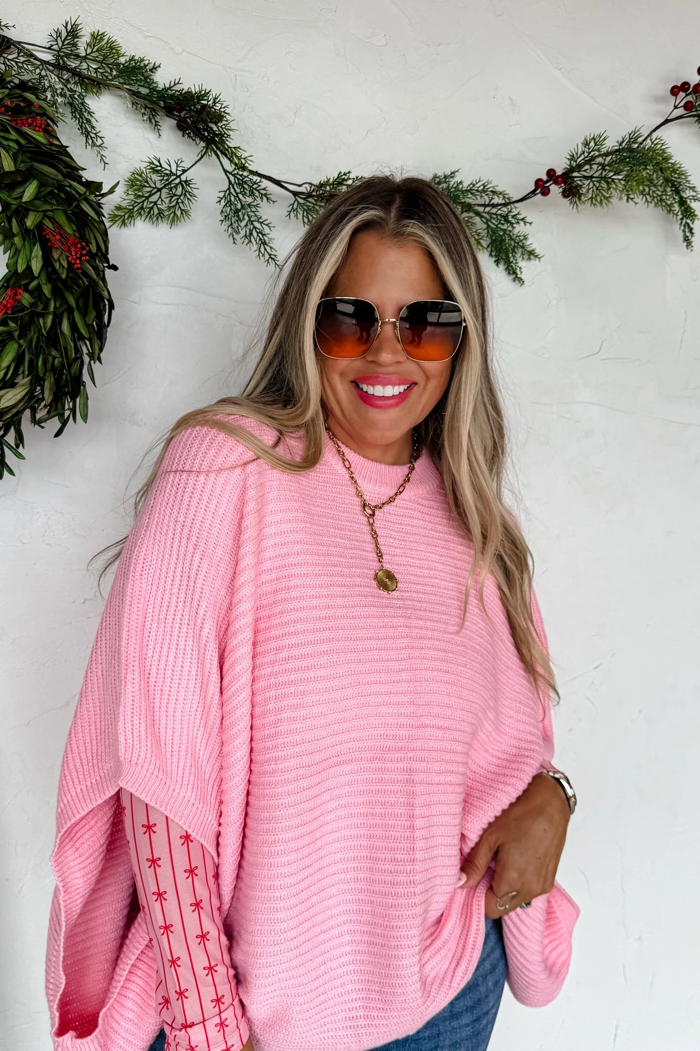 Pre Order: Christmas Meg Pullover Poncho