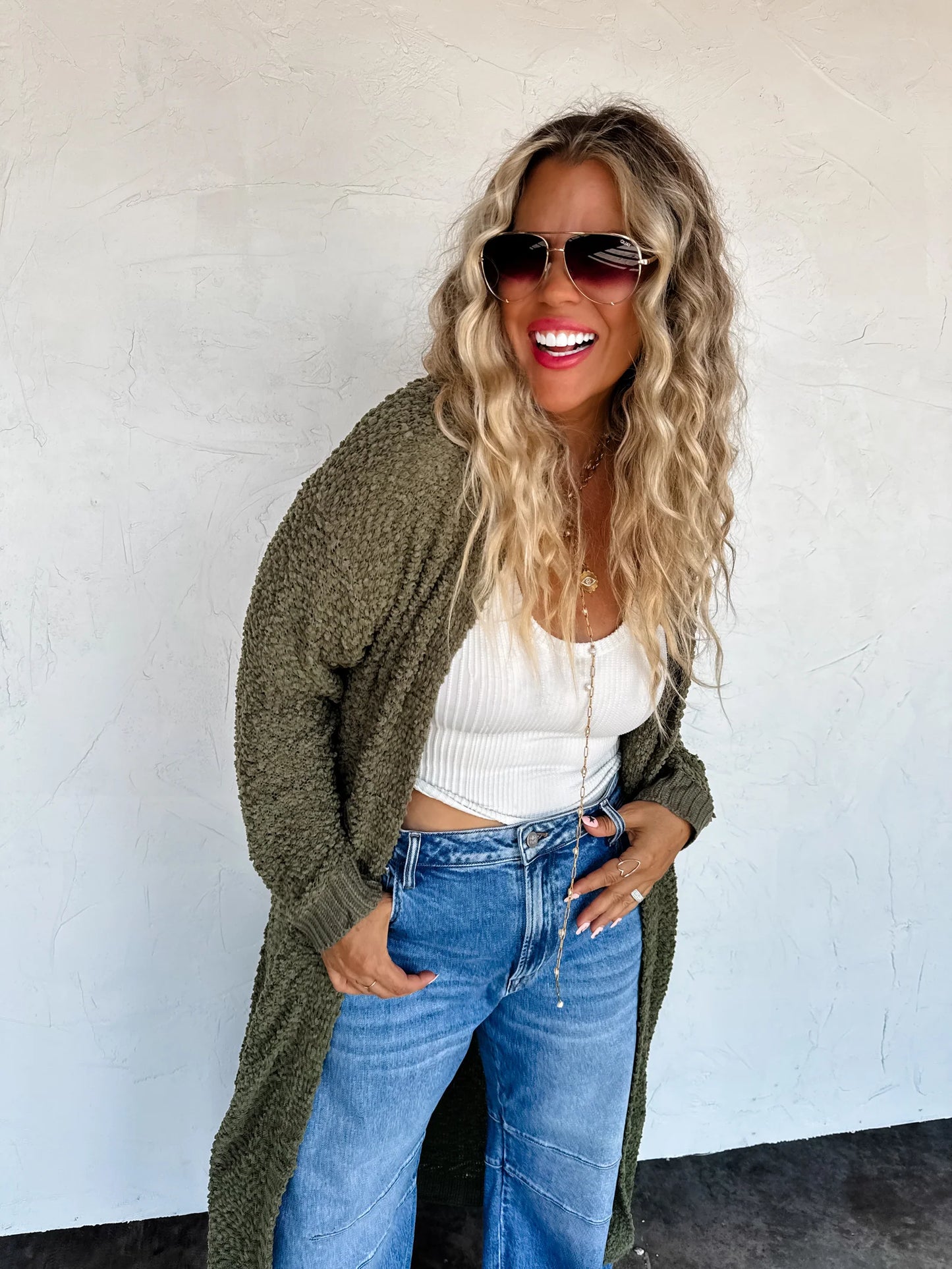 Pre Order: Poppy Knit Popcorn Cardigan