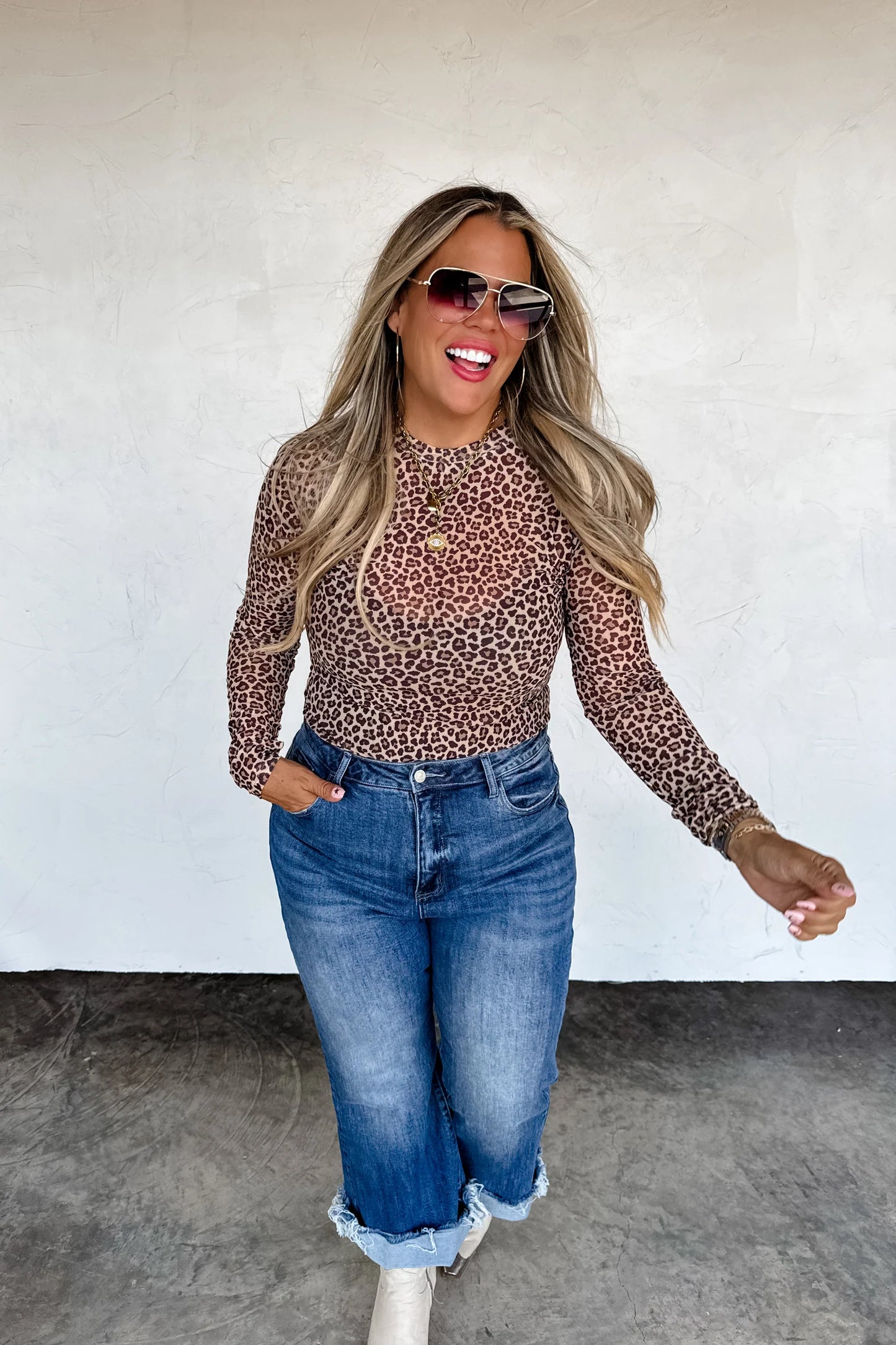 Pre Order: Cheetah and Camo Mesh Top