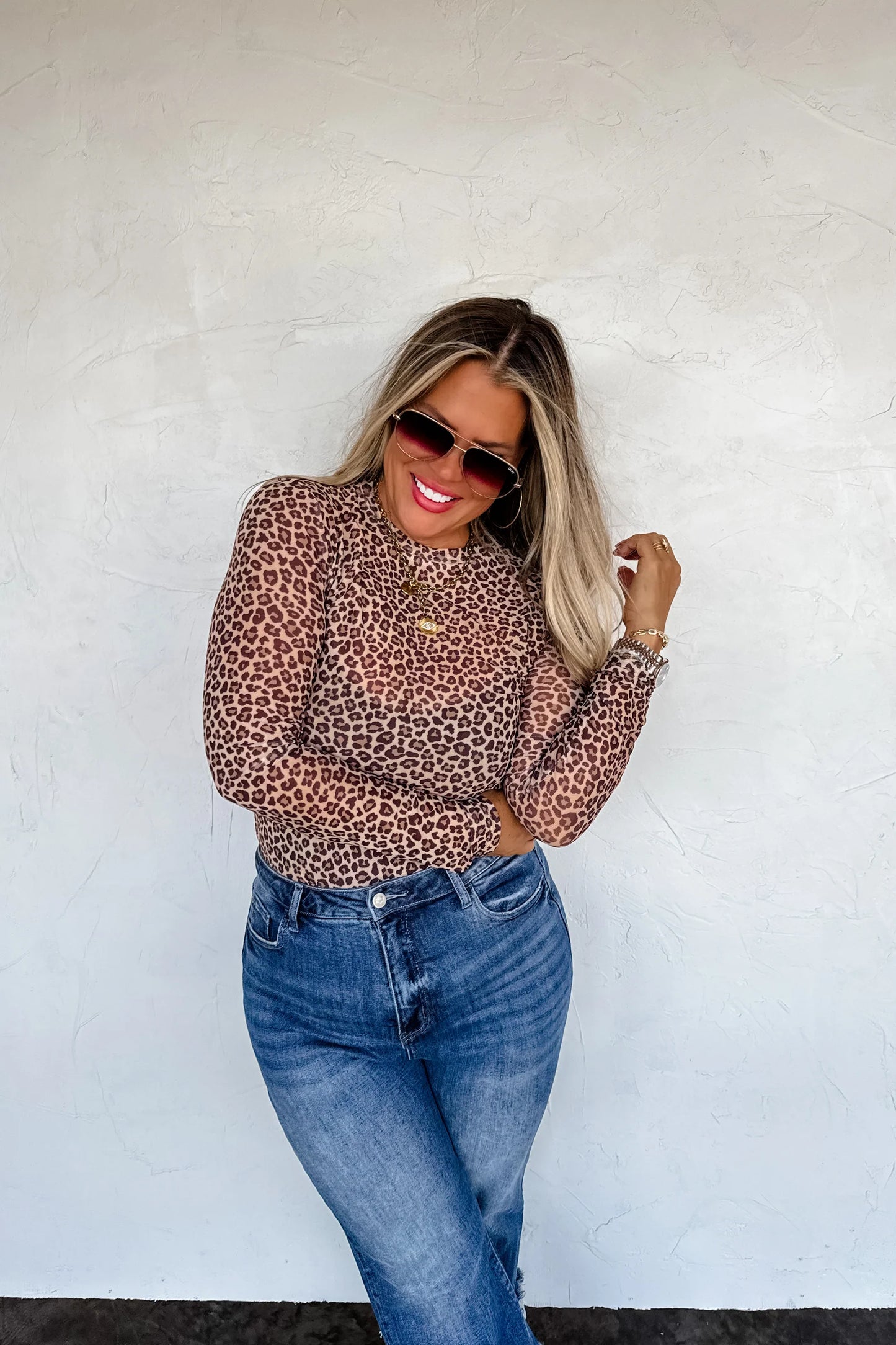 Pre Order: Cheetah and Camo Mesh Top