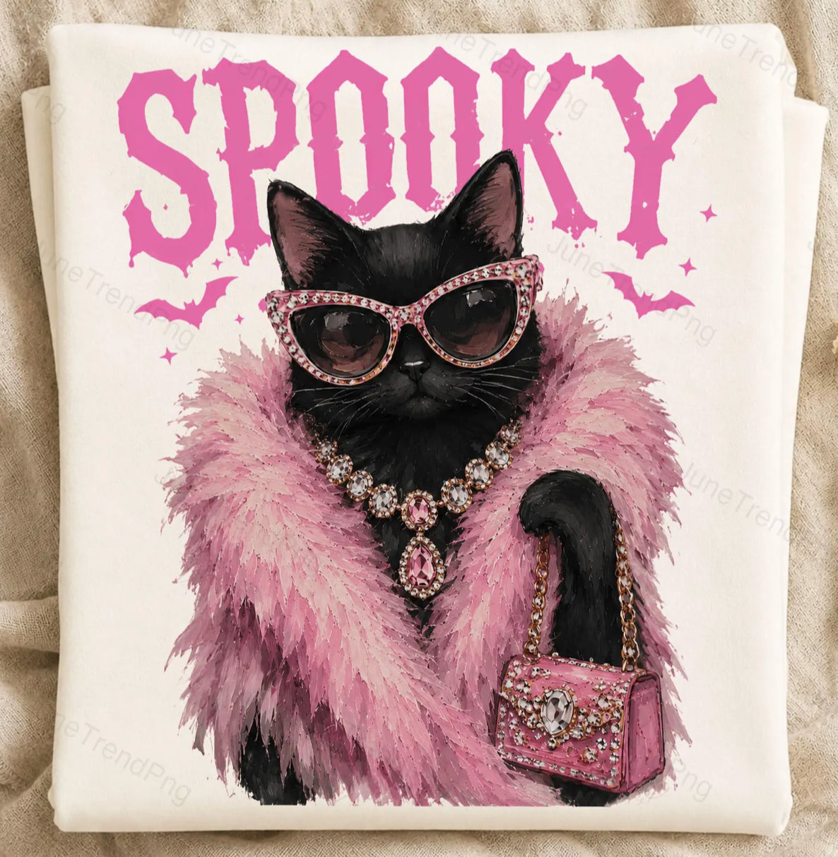 Spooky Boujee Cat Graphic Tee or Sweatshirt
