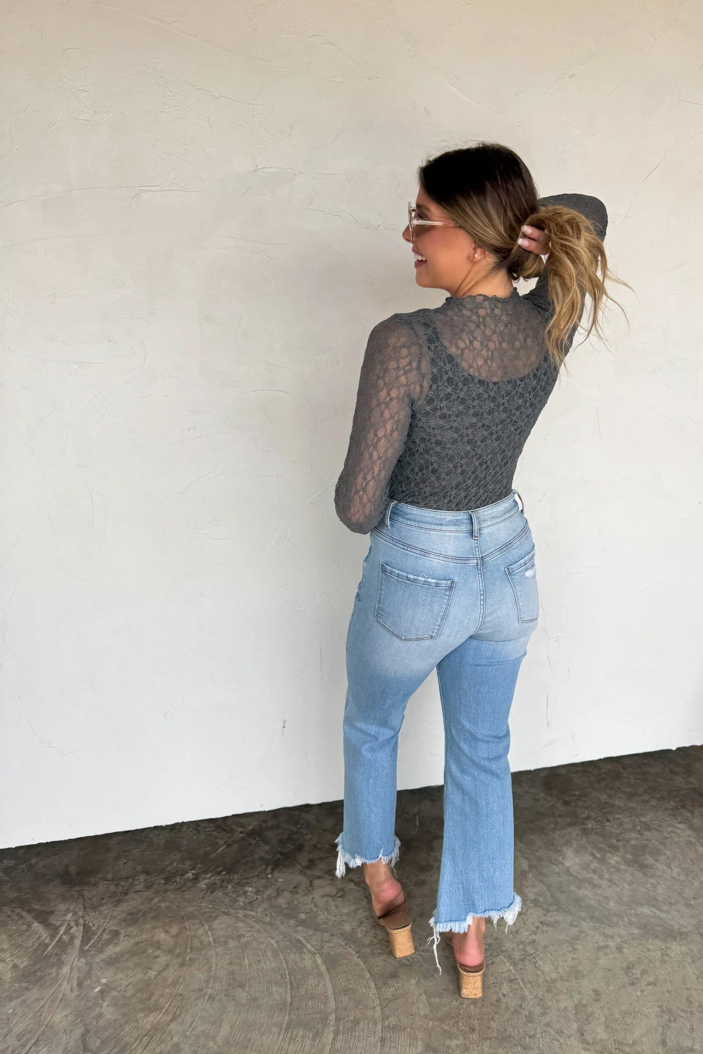 Pre Order: Jolie Lace Thumbhole Top
