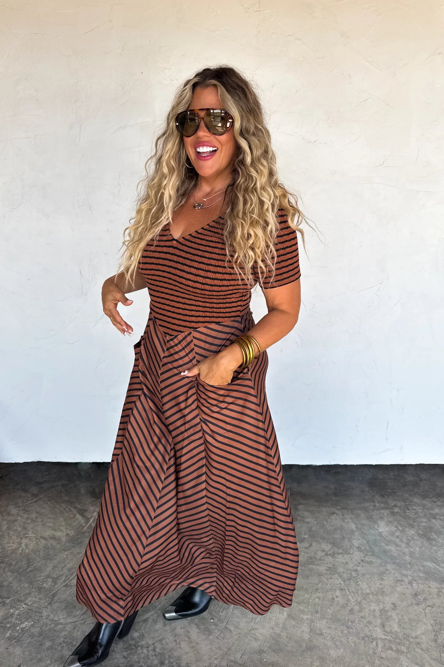 Pre Order: Calista Stripe Dress