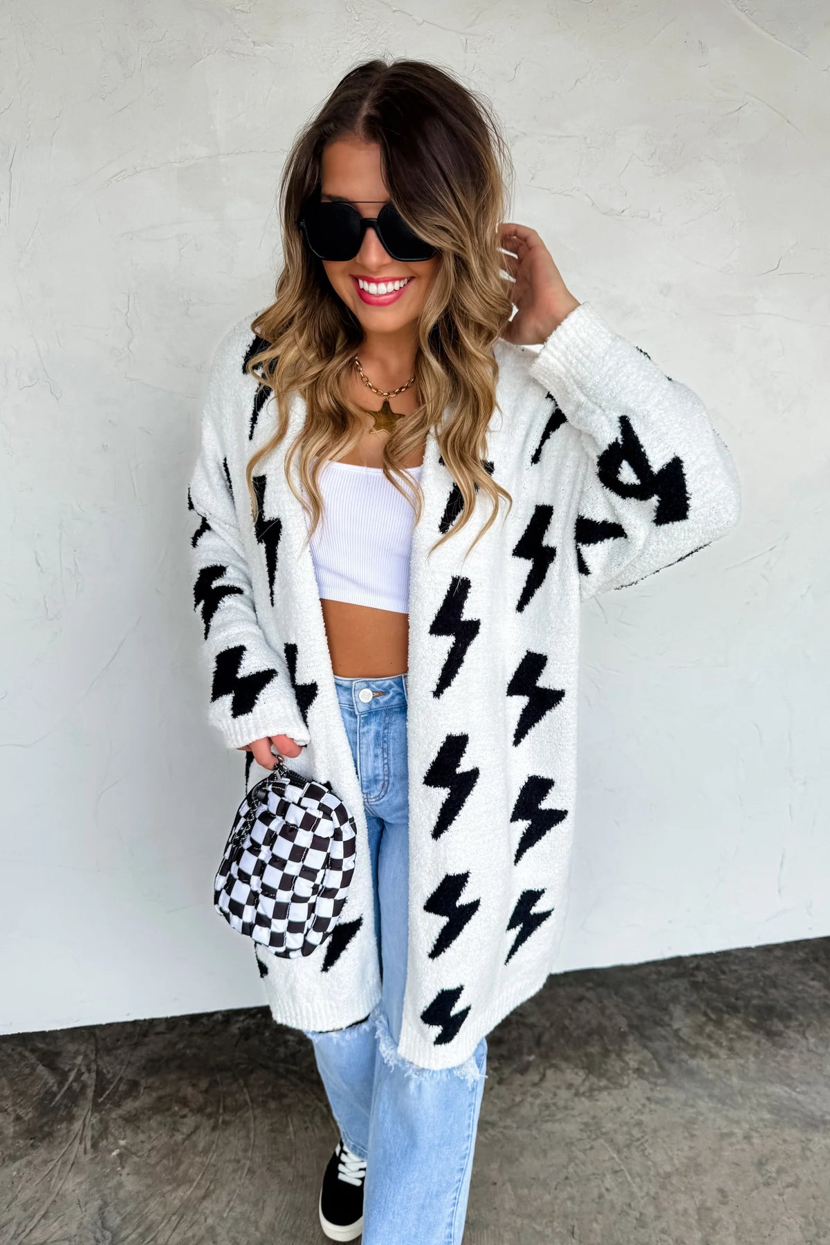 Pre Order - Lightning and Cheetah Cloud Cardigan