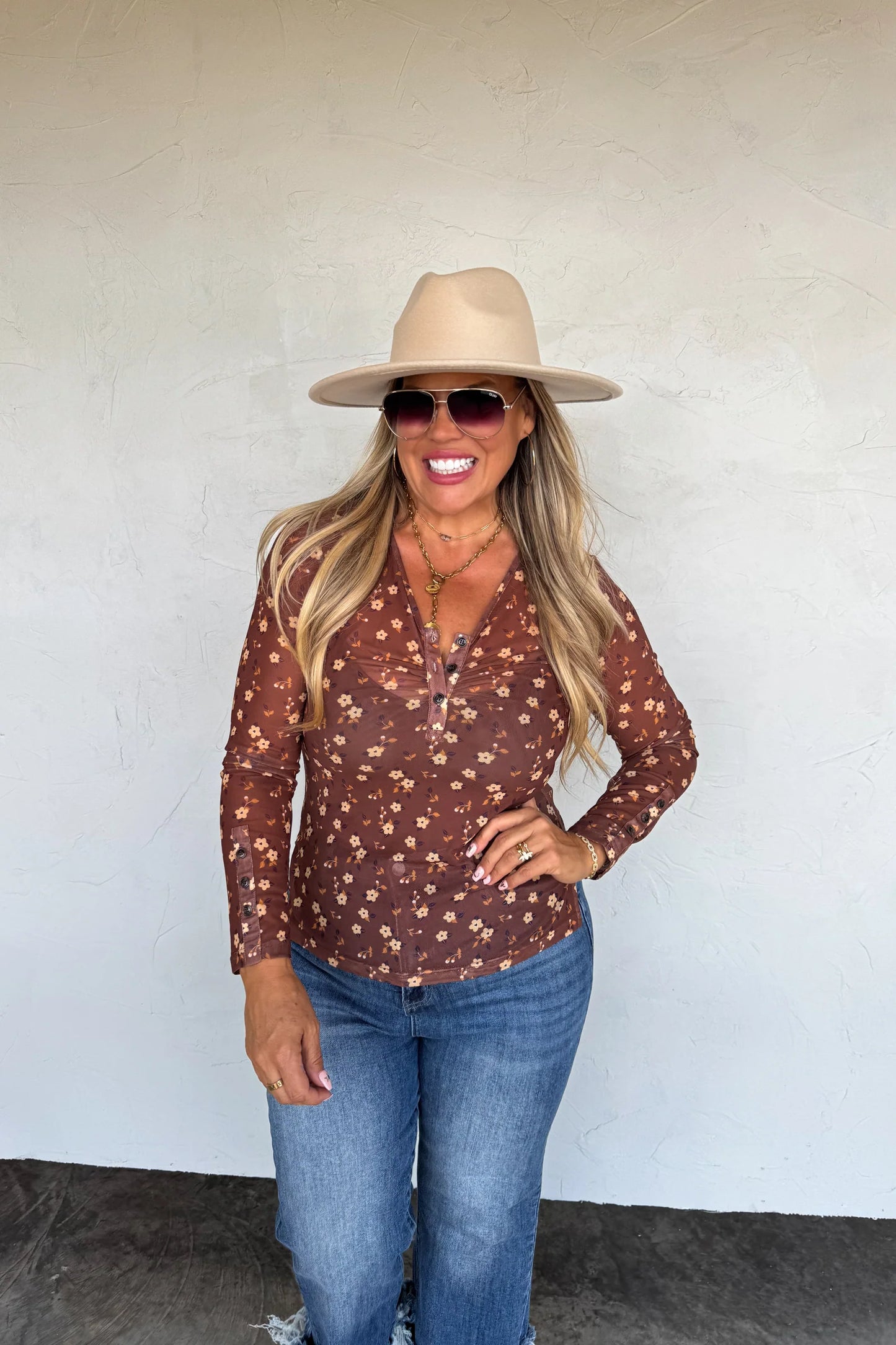 Pre Order: Annie V-neck Mesh Top