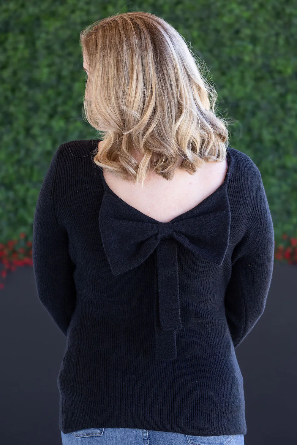Back Bow Knit Sweater