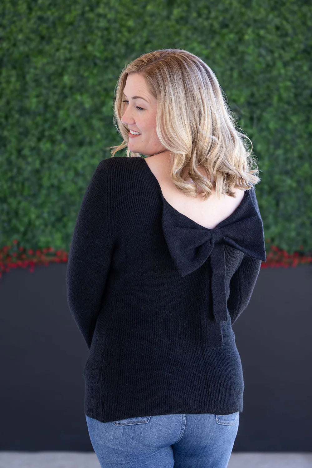 Back Bow Knit Sweater