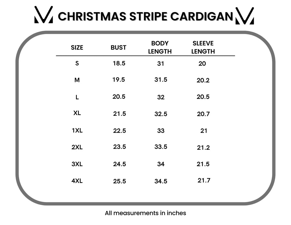 Christmas Stripe Cardigan Sweater