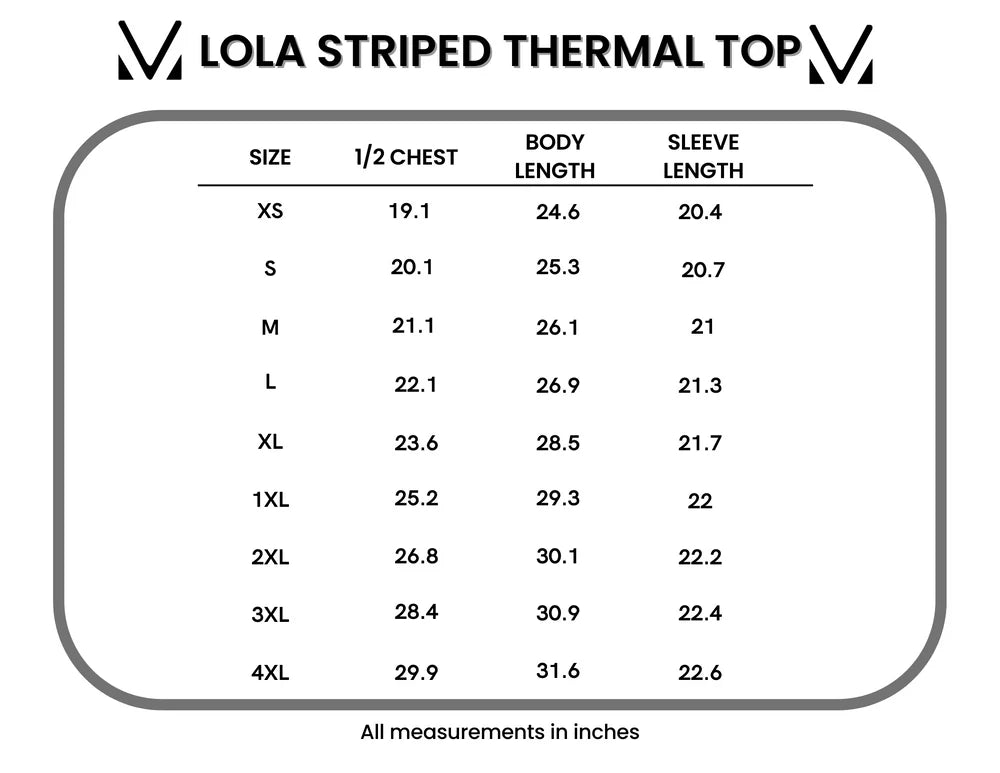 Lola Grey Striped Thermal Top