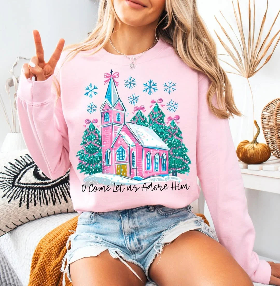 Christmas Snowfall Graphic Tee or Sweatshirt
