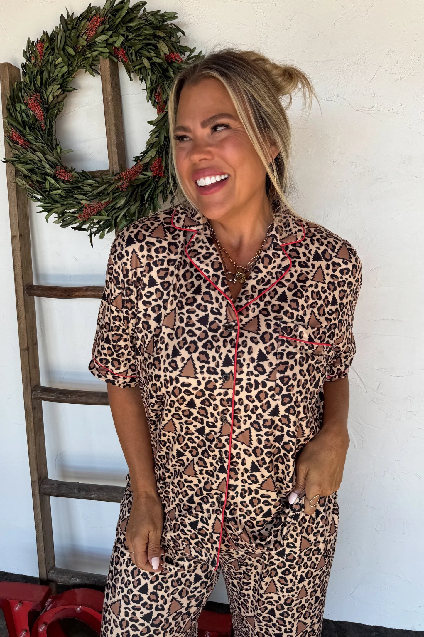 Pre Order: Cheetah and Leopard Star Luxe PJ Set