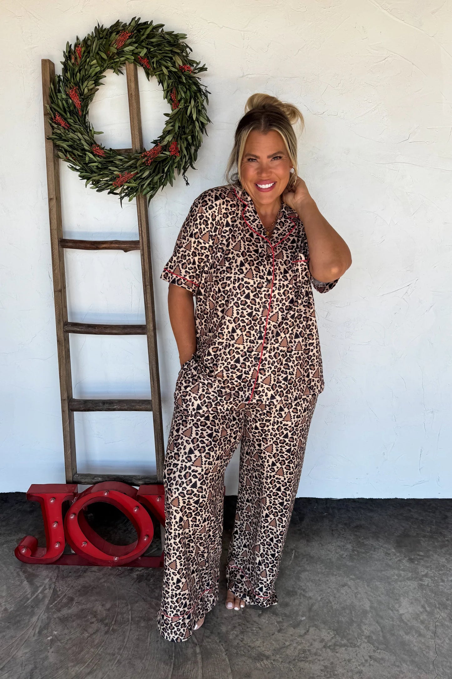 Pre Order: Cheetah and Leopard Star Luxe PJ Set