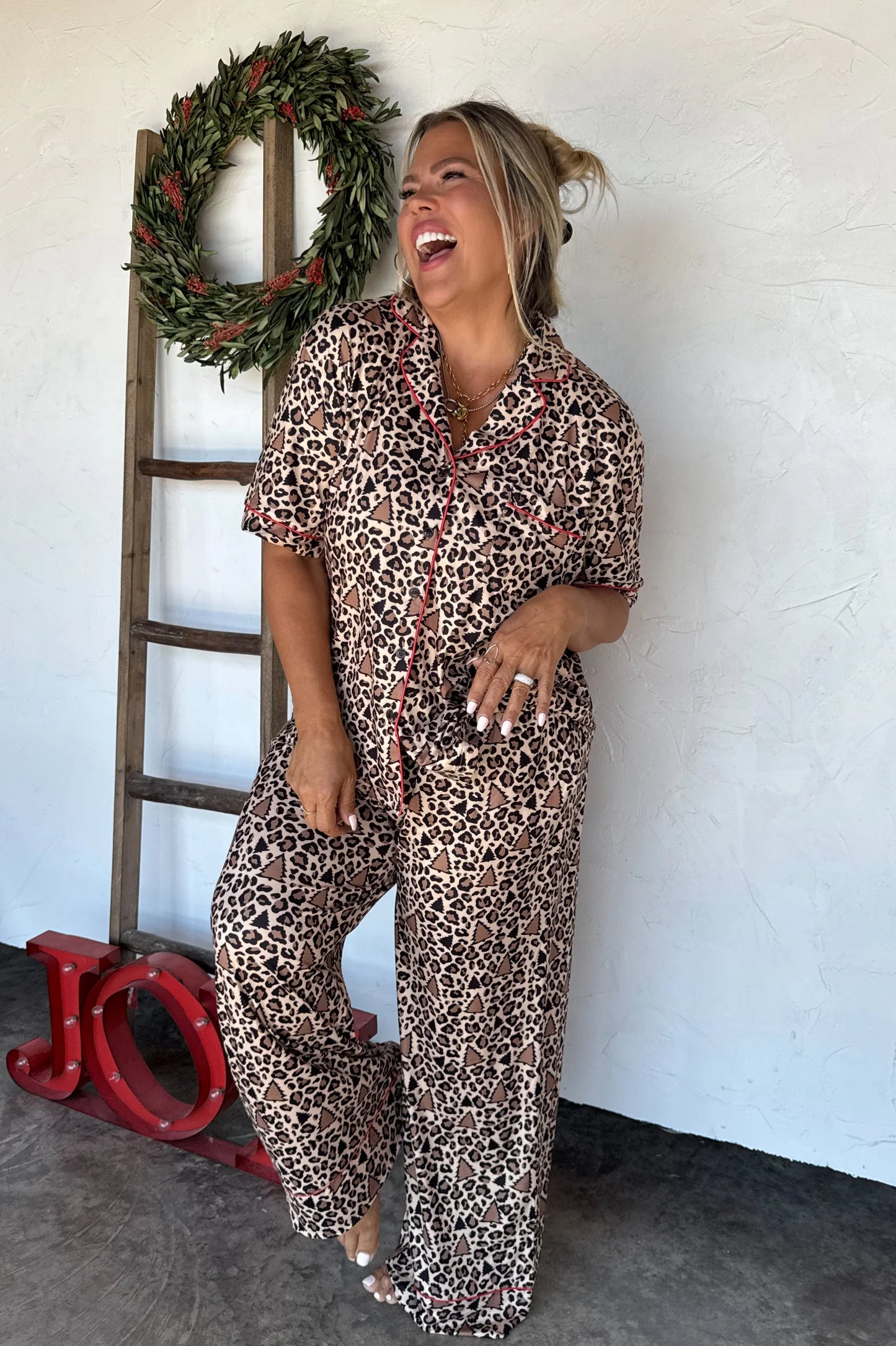 Pre Order: Cheetah and Leopard Star Luxe PJ Set