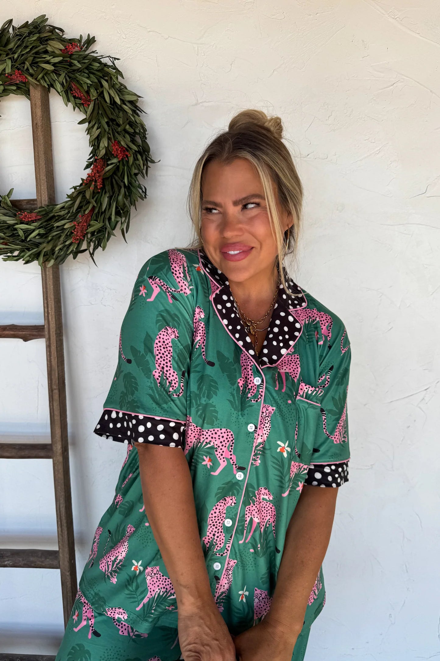 Pre Order: Cheetah and Leopard Star Luxe PJ Set