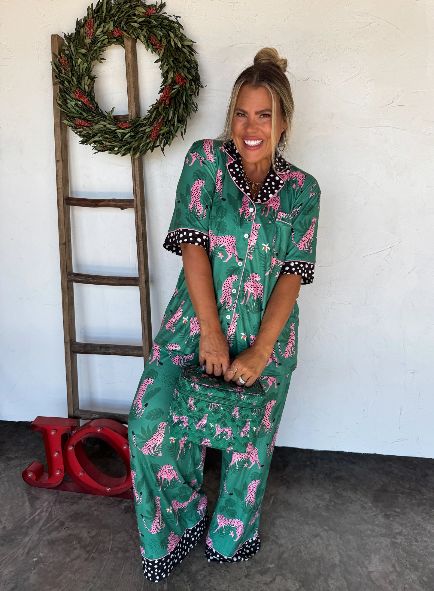 Pre Order: Cheetah and Leopard Star Luxe PJ Set