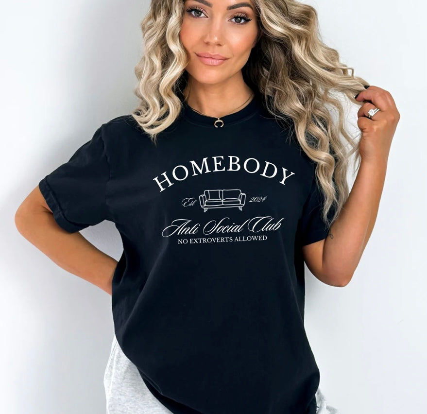 Homebody Anti Social Club Graphic Tee or Sweatshirt