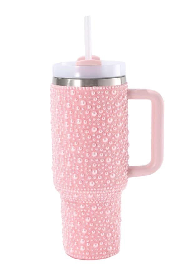 40 oz. Pink Pearl Stainless Steel Tumbler