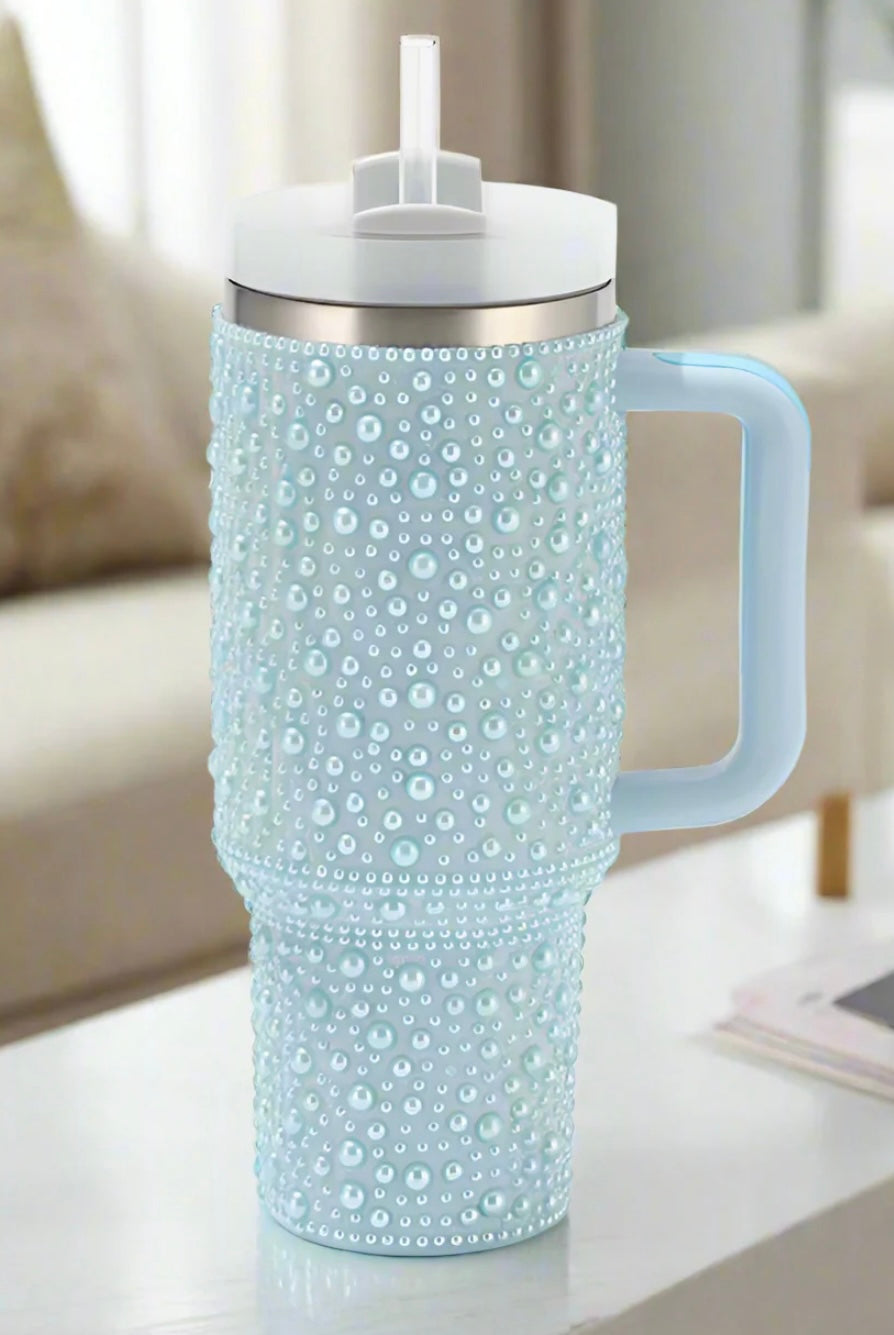 40 oz. Blue Pearl Stainless Steel Tumbler