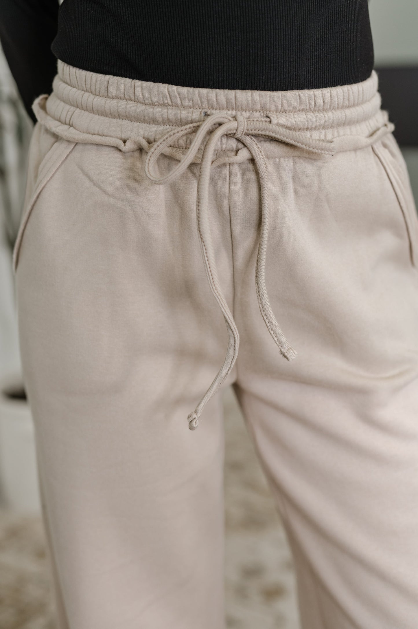Zenana Wide Leg Sweats in Ash Mocha