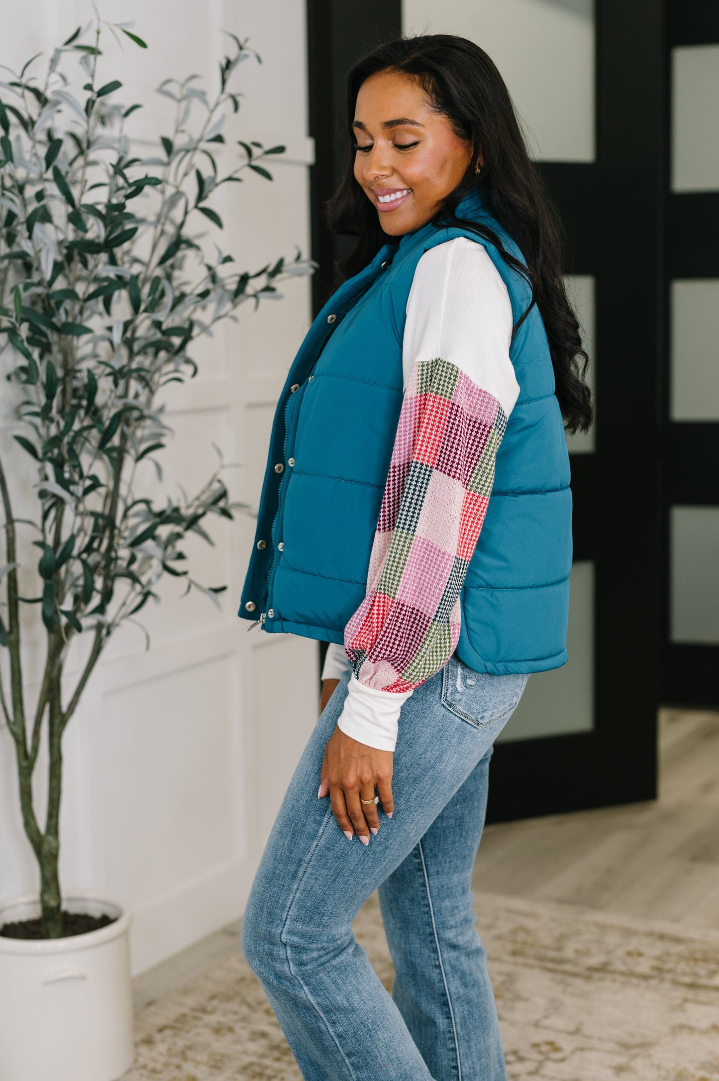 Zenana Puffer Vest in Teal