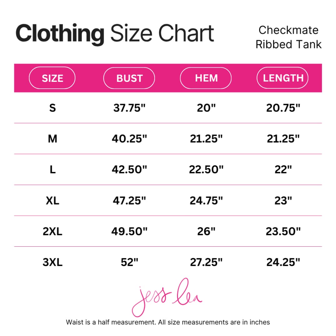 Checkmate Ribbed Tank- Red