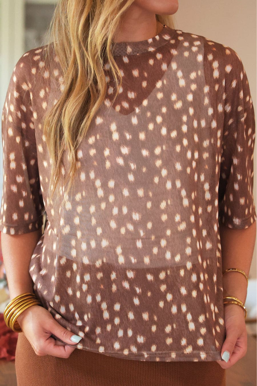 Emma Mesh Tee- Oh Deer