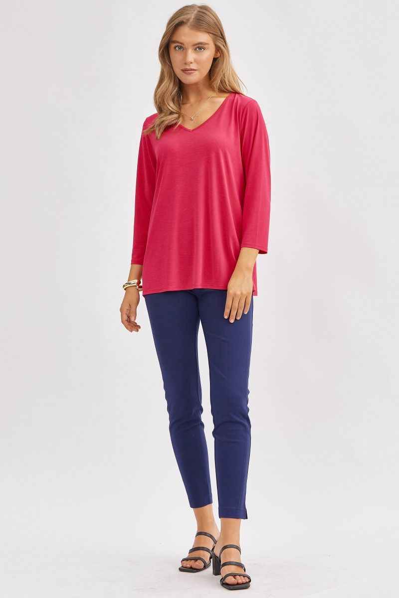 Classic V-Neck Top - 8 color options