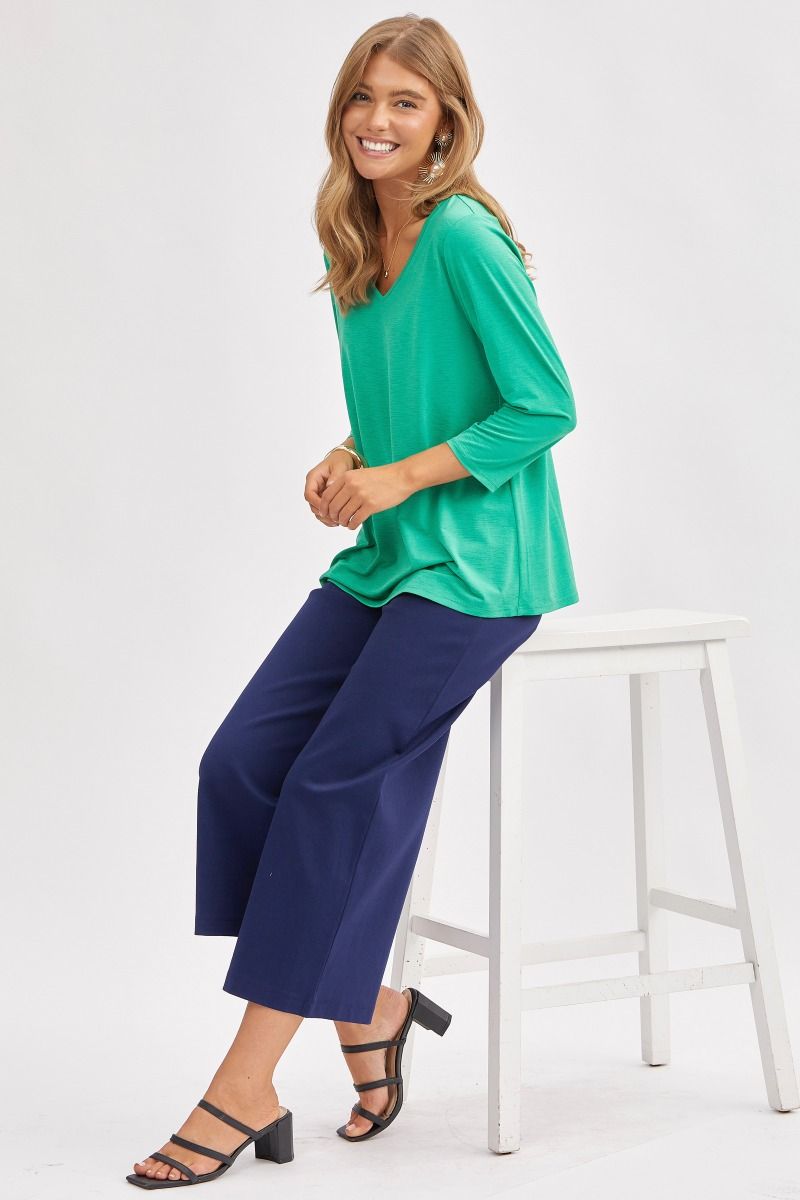 Classic V-Neck Top - 8 color options
